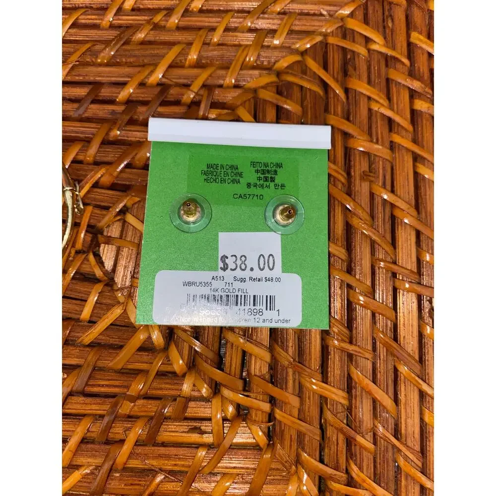 Kate Spade Bow Jewelry Bundle Lot Set Earrings NWT Bow Bangle Bracelet Gold - Picture 8 of 9